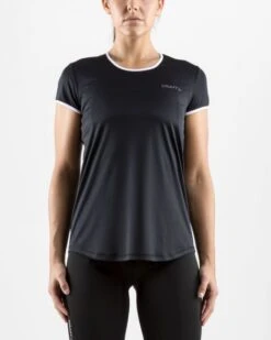 Craft Eaze Korte Mouw Hardloopshirt Zwart Dames -Craft Winkel 1905877 999900 eaze ss tee c1