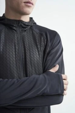 Craft Charge Sweat Hood Hardloopjack Zwart Heren -Craft Winkel 1907722 999000 charge fz sweat hood jacket c3 preview