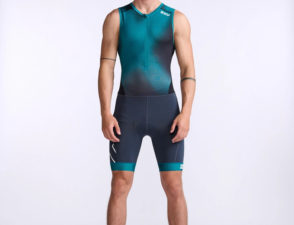 2XU Core Trisuit Mouwloos Blauw/groen Heren 3 2XU Core Trisuit Mouwloos Blauw/groen Heren