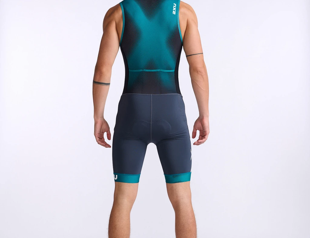 2XU Core Trisuit Mouwloos Blauw/groen Heren 4 2XU Core Trisuit Mouwloos Blauw/groen Heren - Afbeelding 2