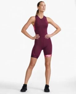 2XU Core Trisuit Mouwloos Roze Dames -Craft Winkel 2xu dames trisuit wt6440d mul ftv 03