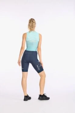 2XU Light Speed Front Zip Trisuit Mouwloos Blauw Dames -Craft Winkel 2xu dames trisuit wt6663d out wht 04