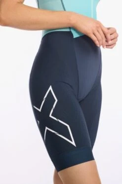 2XU Light Speed Front Zip Trisuit Mouwloos Blauw Dames -Craft Winkel 2xu dames trisuit wt6663d out wht 07