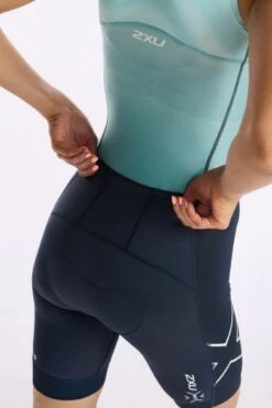 2XU Light Speed Front Zip Trisuit Mouwloos Blauw Dames -Craft Winkel 2xu dames trisuit wt6663d out wht 08