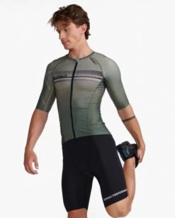 2XU Aero Tri Top Korte Mouw Groen Heren 12 2XU Aero Tri Top Korte Mouw Groen Heren -Craft Winkel 2xu heren tri top mt6662a alp per 04