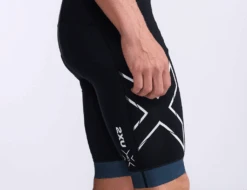 2XU Light Speed Front Zip Trisuit Mouwloos Wit/blauw Heren -Craft Winkel 2xu light speed front zip trisuit mt6660d mdn wht 021