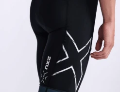 2XU Light Speed Trisuit Korte Mouw Blauw/wit Heren -Craft Winkel 2xu light speed sleeved trisuit0 mt7019d mdn wht 023
