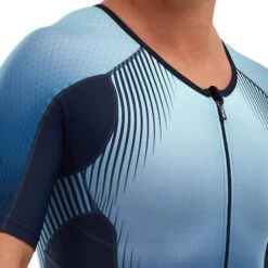 2XU Perform Korte Mouw Trisuit Blauw Heren -Craft Winkel 2xu trisuits heren perform korte mouw blauw mt5525d 04 high