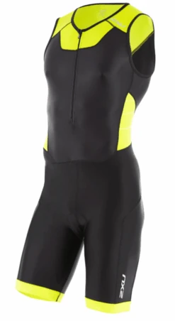2XU Trisuit X-vent Front Zip Zwart/geel Heren