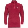 Odlo Run Easy Warm (zip) Millennium Element Hardloopshirt Lange Mouw Rood Dames -Craft Winkel 384633