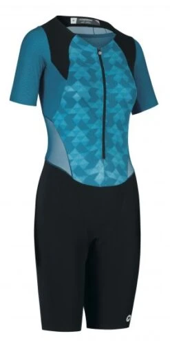 Assos Trisuit Triator SS Speedsuit Korte Mouwen Blauw Dames -Craft Winkel assos trisuit dames triator ss endurance speedsuit wom adamant blue 12112242g 03
