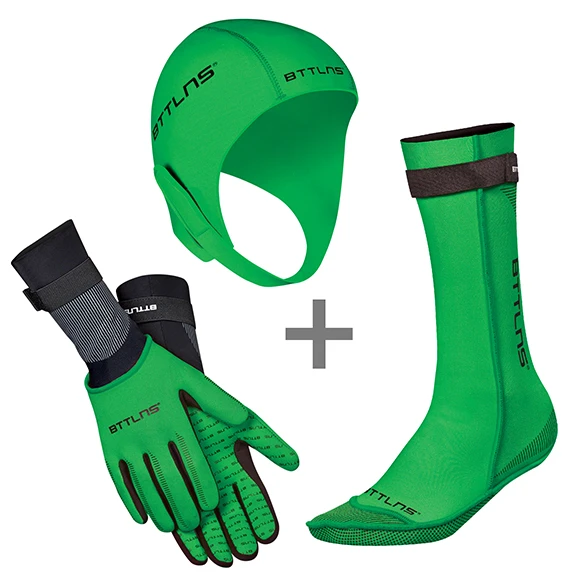 BTTLNS Neopreen Accessoires Voordeelset Groen 3 BTTLNS Neopreen Accessoires Voordeelset Groen