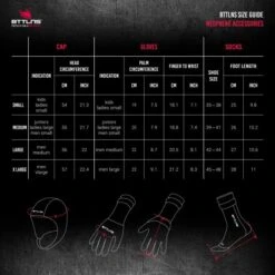 BTTLNS Neopreen Accessoires Voordeelset Rood -Craft Winkel bttlns size guide neoprene cap gloves socks