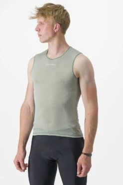 Castelli Pro Mesh 2.0 Mouwloos Ondershirt Groen Heren