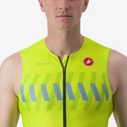 Castelli Free Sanremo 2 Trisuit Mouwloos Groen/geel Heren -Craft Winkel castelli free sanremo 2 suit heren 8622090 383 03