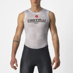 Castelli Pro Mesh BL Mouwloos Ondershirt Zilvergrijs Heren
