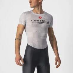 Castelli Pro Mesh BL Korte Mouw Ondershirt Zilvergrijs Heren