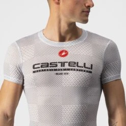 Castelli Pro Mesh BL Korte Mouw Ondershirt Zilvergrijs Heren -Craft Winkel castelli pro mesh zilvergrijs ss 22034 870 03