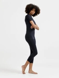 Craft CORE Dry Active Comfort Ondershirt Korte Mouw Zwart Dames -Craft Winkel craft baselayer dames core dry active comfort ss w 1911677 999000 04
