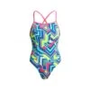 Funkita Cut Lines Tie Me Tight Badpak Dames -Craft Winkel funkita zwemkleding dames tie me tight cut lines fks001l70934 001