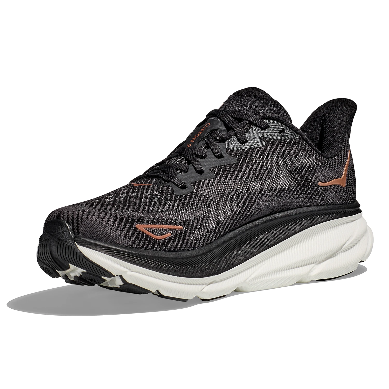 Hoka One One Hoka Clifton 9 Hardloopschoenen Zwart/bruin Dames 4 Hoka One One Hoka Clifton 9 Hardloopschoenen Zwart/bruin Dames - Afbeelding 2