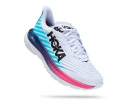Hoka One One Hoka Mach 5 Hardloopschoenen Wit/blauw Heren