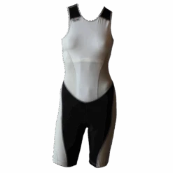 Ironman Trisuit Back Zip Mouwloos Extreme Suit Wit/grijs Dames