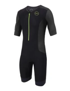 Zone3 Aquaflo Plus Korte Mouw Trisuit Zwart Heren