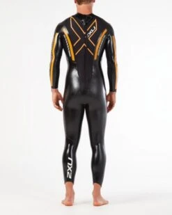 2XU P:1 Propel Lange Mouw Wetsuit Zwart/oranje Heren -Craft Winkel mw4991c blk flo 003