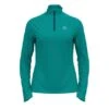 Odlo Essential Ceramiwarm (zip) Hardloopshirt Lange Mouw Blauw Dames