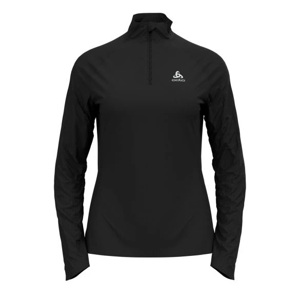 Odlo Essential Ceramiwarm (zip) Hardloopshirt Lange Mouw Zwart Dames 3 Odlo Essential Ceramiwarm (zip) Hardloopshirt Lange Mouw Zwart Dames