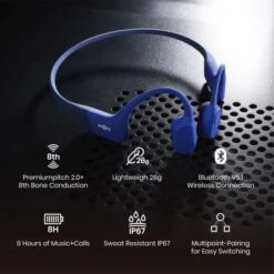 Shokz OpenRun Hoofdtelefoon Blauw -Craft Winkel shokz koptelefoon openrun s803bl 06