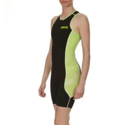 Arena ST Front Zip Mouwloos Trisuit Zwart/groen Dames -Craft Winkel st front zip trisuit w green 3