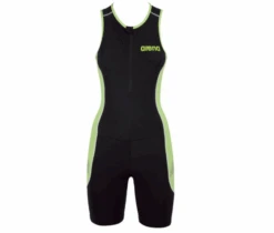 Arena ST Front Zip Mouwloos Trisuit Zwart/groen Dames