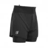 Compressport Trail 2-in-1 Compressie Short Zwart Heren -Craft Winkel trail shorts 2in1 01